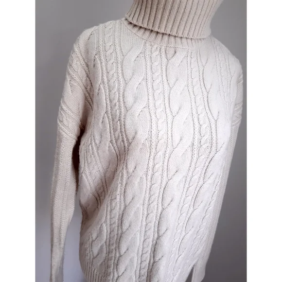 Rachel Zoe | Ivory Cable Knit Turtleneck Sweater - Picture 2 of 2